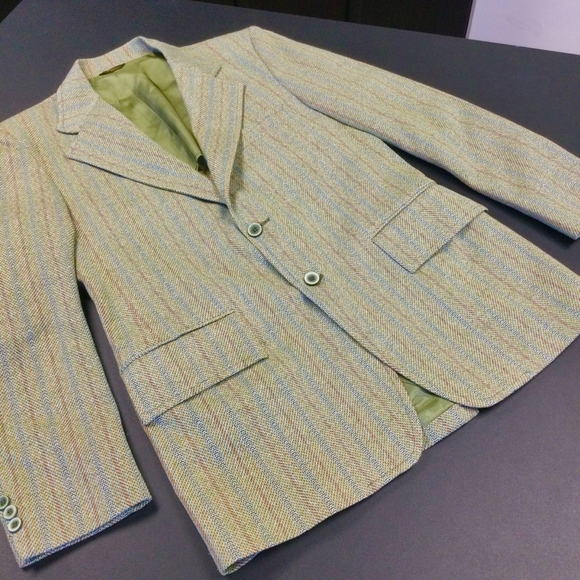 Vintage Men's Unbranded Blazer Size M Green Brown - Picture 1 of 11